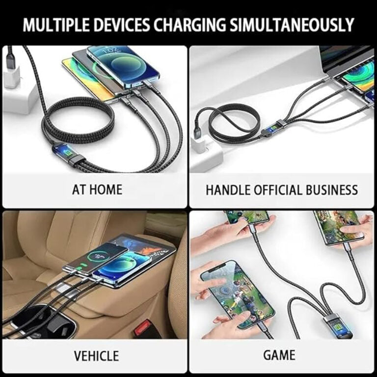 Super-Fast Charging 3-in-1 100w Data Cable
