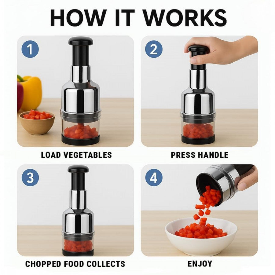 ONION GARLIC HAND PRESS CHOPPER