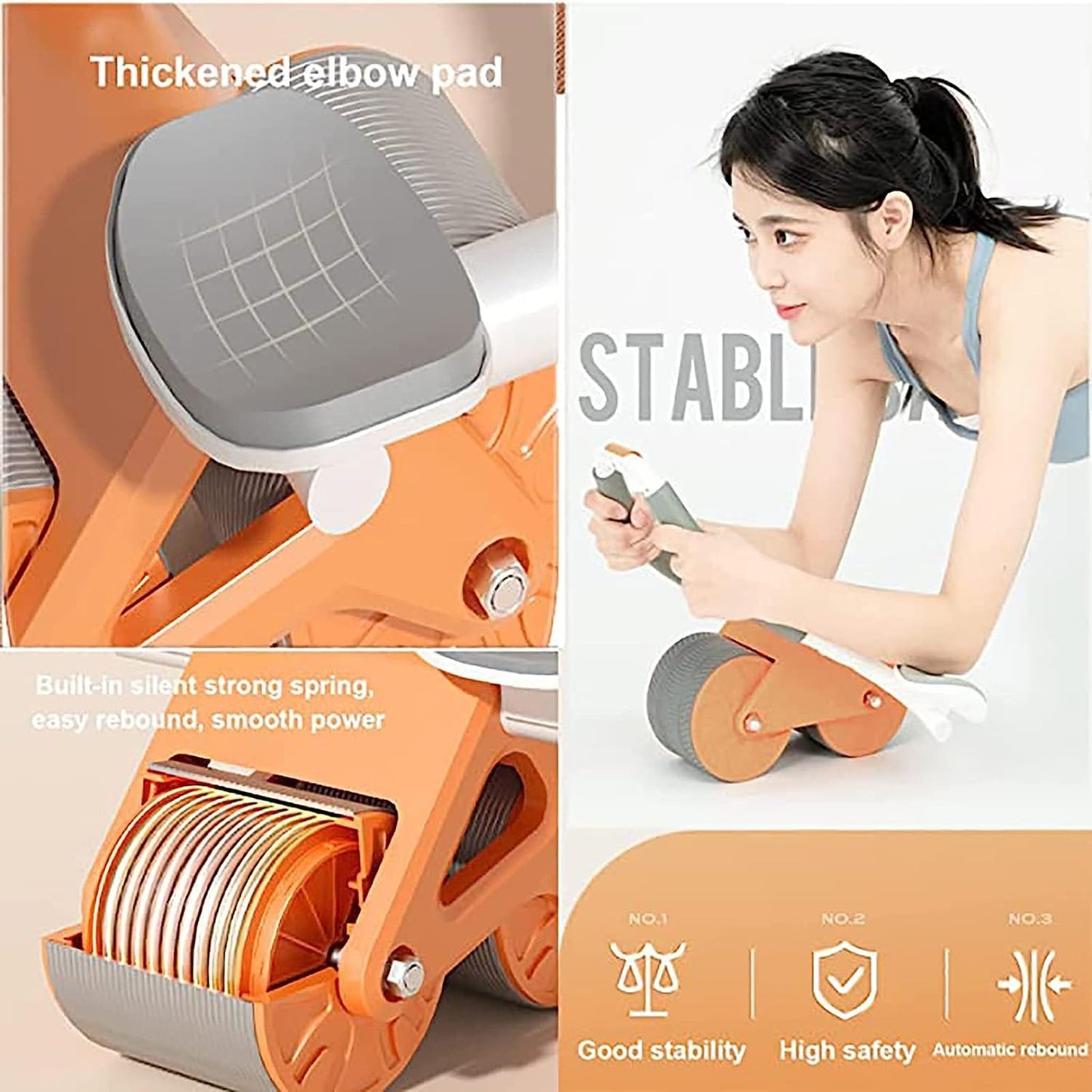 ABDOMINAL ROLLER FOR TRAINING WITH TIMER