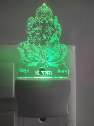 Shree Ganesh Shubh Labh Design Led Lamp