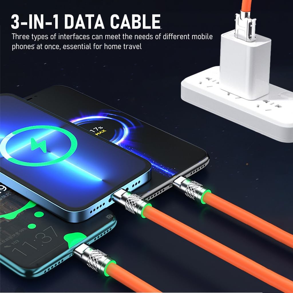 3 In 1 Fast Charging Data Cable,120W