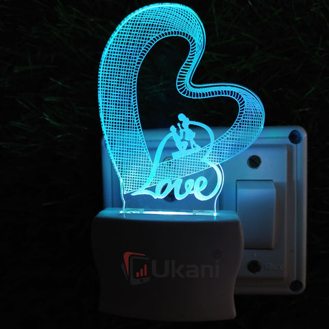 Love Heart Couple 3D Led Lamp