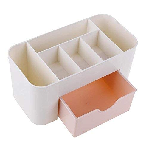 Plastic Multi Functional Rectangular Cosmetics Storage Organizer Box with Drawer