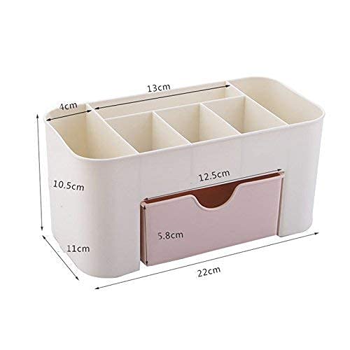 Plastic Multi Functional Rectangular Cosmetics Storage Organizer Box with Drawer