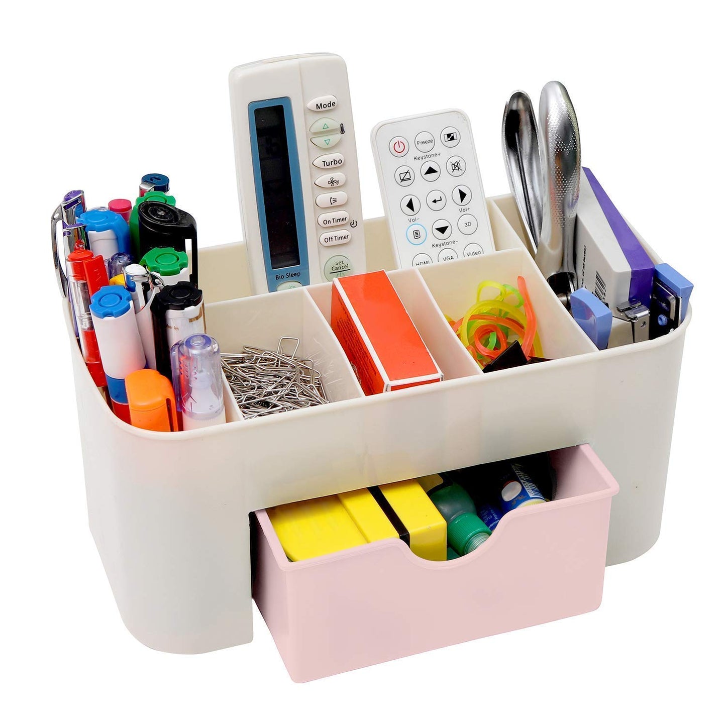 Plastic Multi Functional Rectangular Cosmetics Storage Organizer Box with Drawer