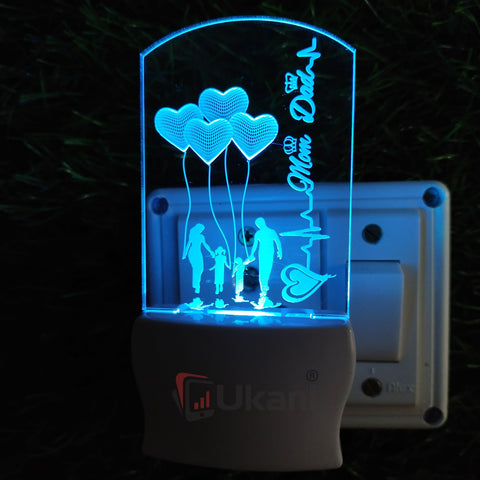 Love Mom & Dad Design Led Lamp