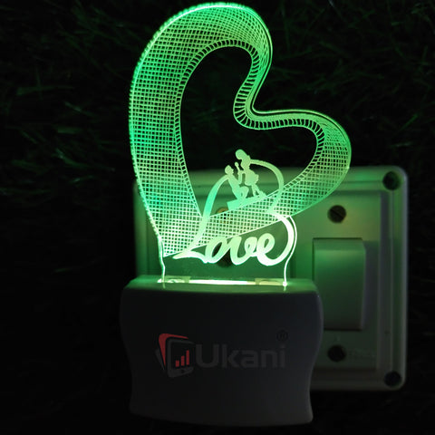 Love Heart Couple 3D Led Lamp