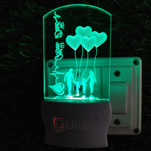 Love Mom & Dad Design Led Lamp