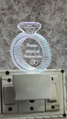 Wedding Anniversary Design Led Lamp