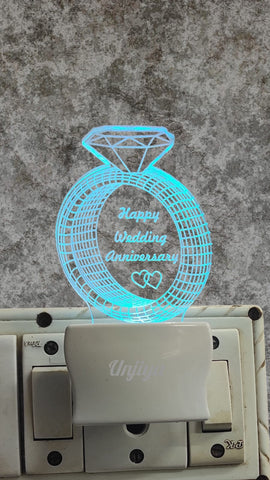 Wedding Anniversary Design Led Lamp