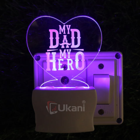 My Dad My Hero Design Led Lamp