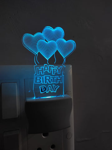 Happy Birthday Balloon Design Led Lamp