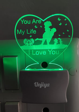 You Are My Life Couple Design Led lamp
