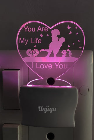 You Are My Life Couple Design Led lamp